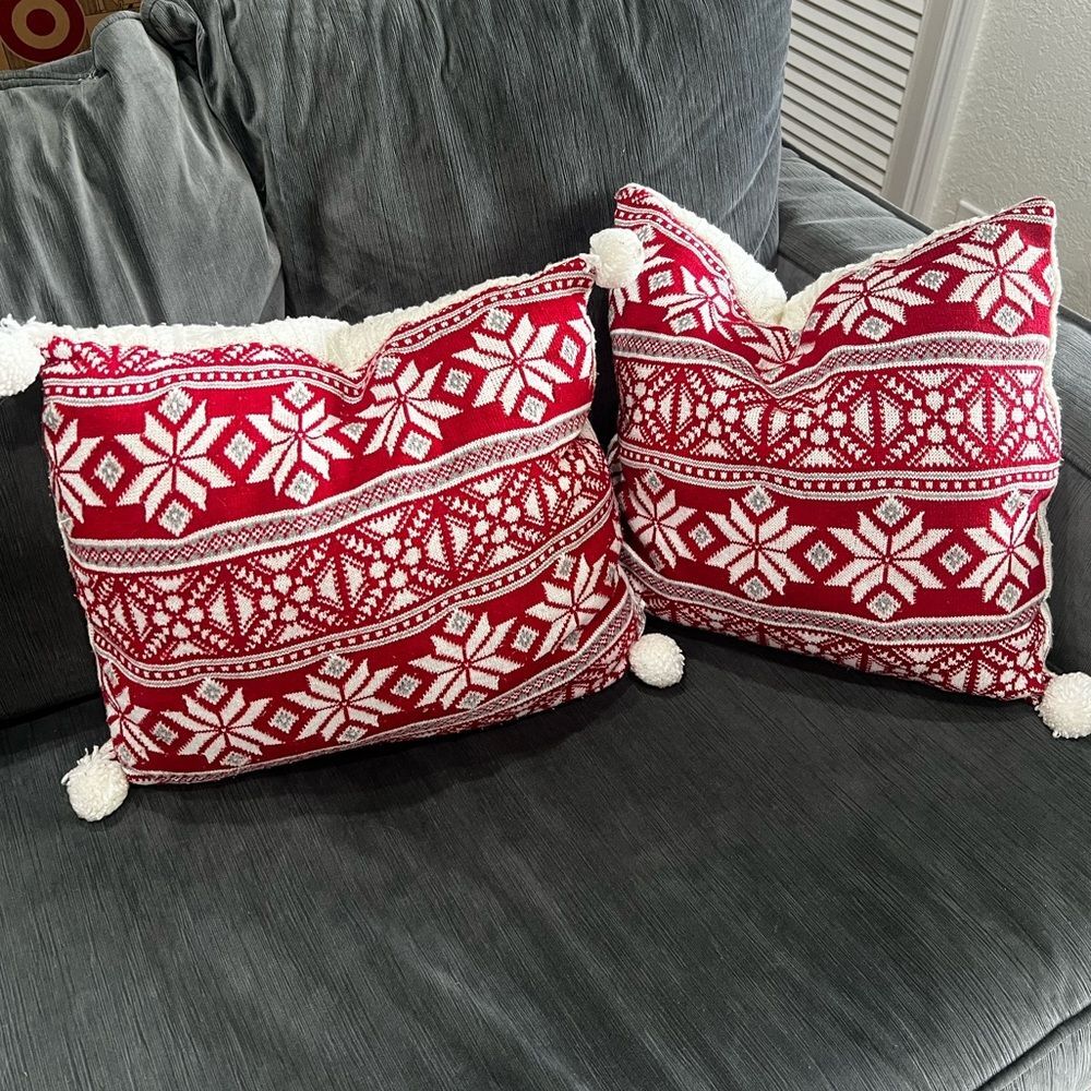 Joann Festive Reversible Knit Pillows